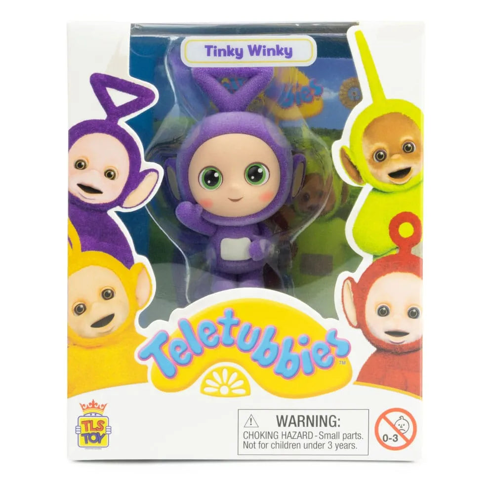 Teletubbies Cheebee Minifigur Tinky Winky Flocked 6 cm - Smalltinytoystore