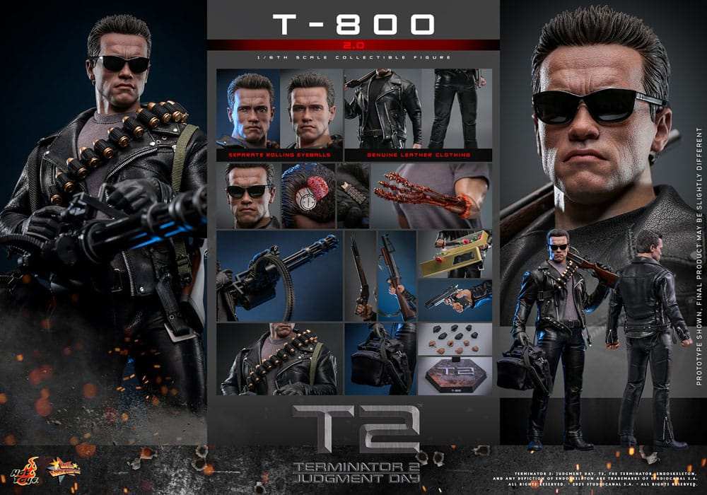 Terminator 2 Movie Masterpiece Actionfigur 1/6 T-800 2.0 HOT TOYS - Smalltinytoystore
