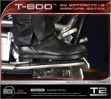 Terminator 2 Statue T-800 On Motorcycle Limited Signature Edition 70 cm - Smalltinytoystore
