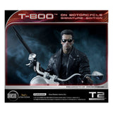 Terminator 2 Statue T-800 On Motorcycle Limited Signature Edition Exclusive 70 cm - Smalltinytoystore