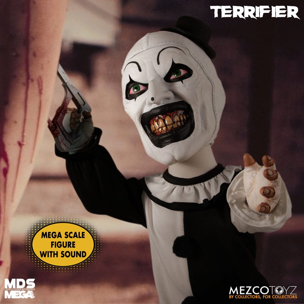 Terrifier MDS Mega Scale Puppe Art the Clown with Sound 38 cm - Smalltinytoystore