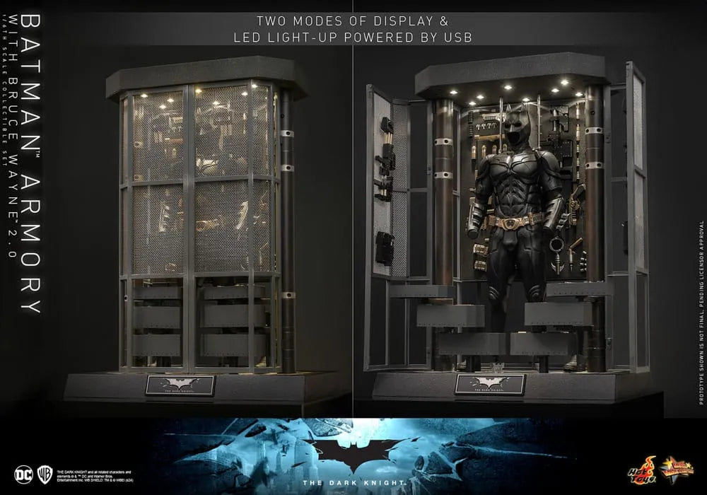 The Dark Knight Movie Masterpiece Actionfigur & Diorama 1/6 Batman Armory with Bruce Wayne (2.0) 30 cm - Smalltinytoystore