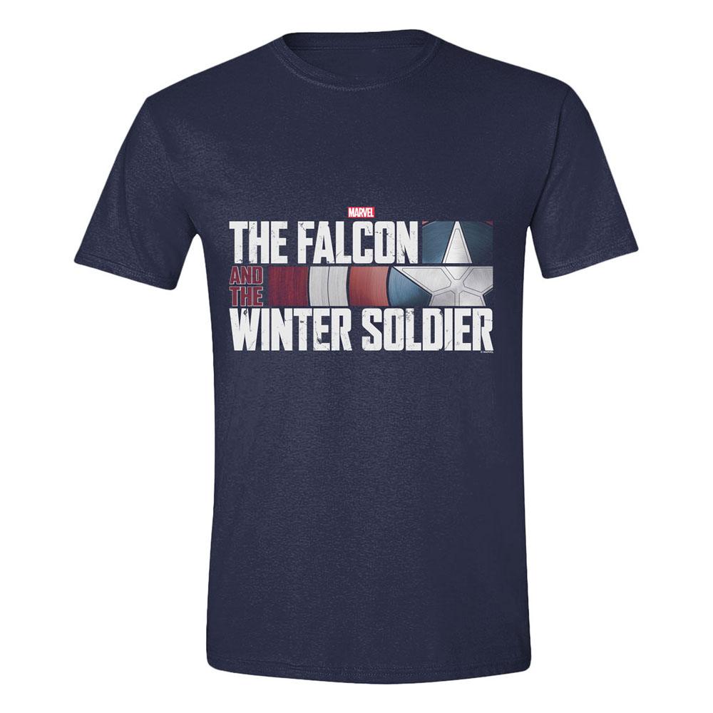 The Falcon and the Winter Soldier T-Shirt Action HR Logo Navy Größe XL - Smalltinytoystore