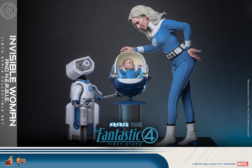 The Fantastic Four: First Steps Movie Masterpiece Actionfiguren 2er-Pack 1/6 Invisible Woman & H.E.R.B.I.E. 28 cm - Smalltinytoystore