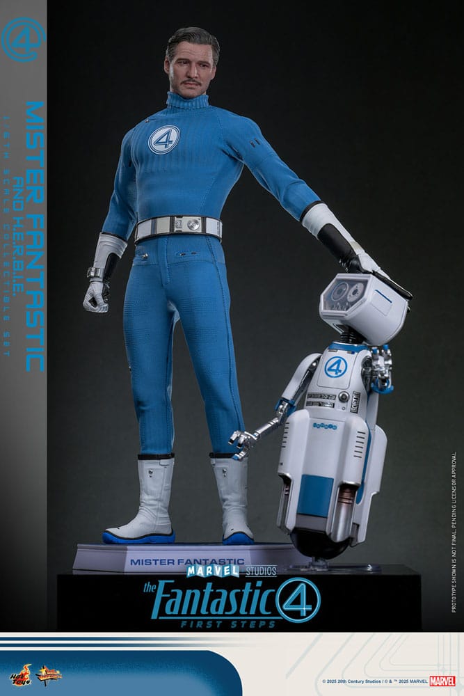 The Fantastic Four: First Steps Movie Masterpiece Actionfiguren 2er-Pack 1/6 Mister Fantastic & H.E.R.B.I.E. 30 cm - Smalltinytoystore