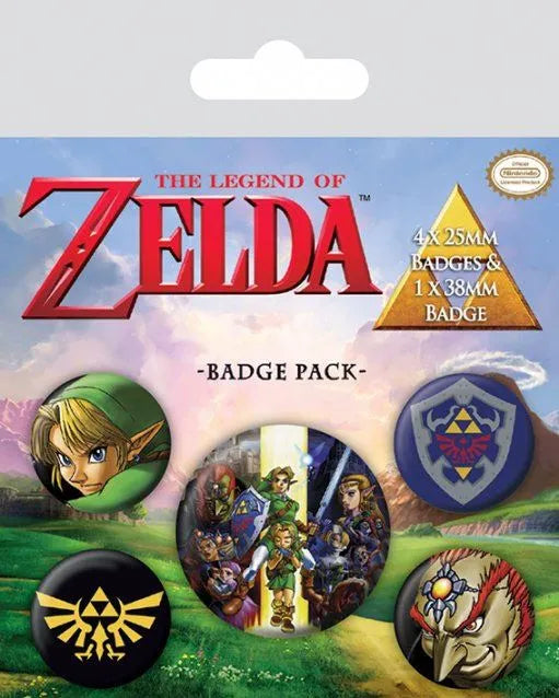 The Legend of Zelda Ansteck-Buttons 5er-Pack Link - Smalltinytoystore
