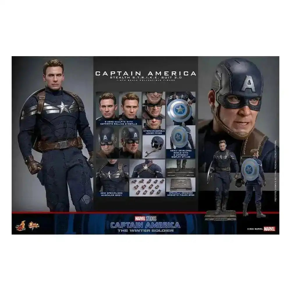 The Return of the First Avenger Movie Masterpiece 1/6 Captain America (Stealth S.T.R.I.K.E. Suit) 2.0 31 cm HOT TOYS - Smalltinytoystore