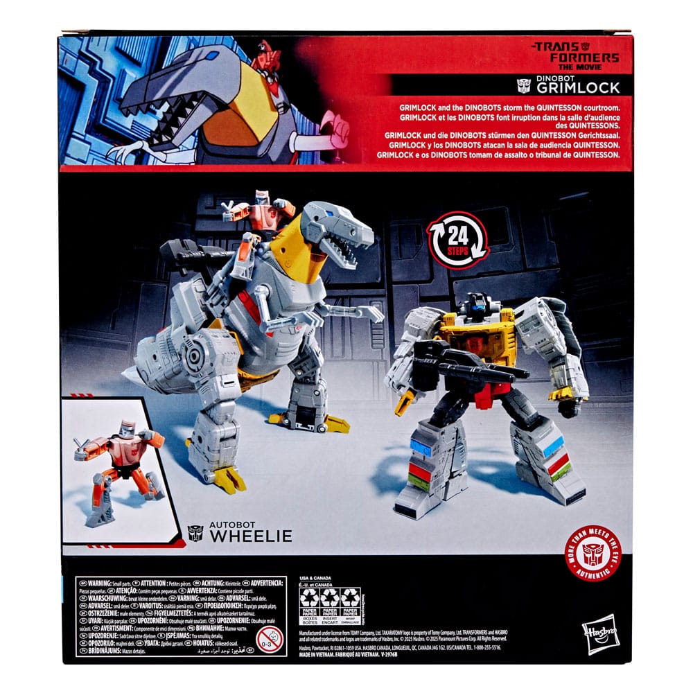 The Transformers: The Movie Studio Series Leader Class Actionfigur Dinobot Grimlock & Autobot Wheelie 22 cm - Smalltinytoystore