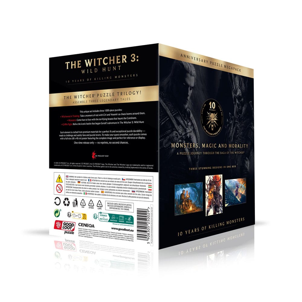 The Witcher 3 Puzzle Triology Wild Hunt 10 Years of Killing Monsters (1000 Teile) - Smalltinytoystore