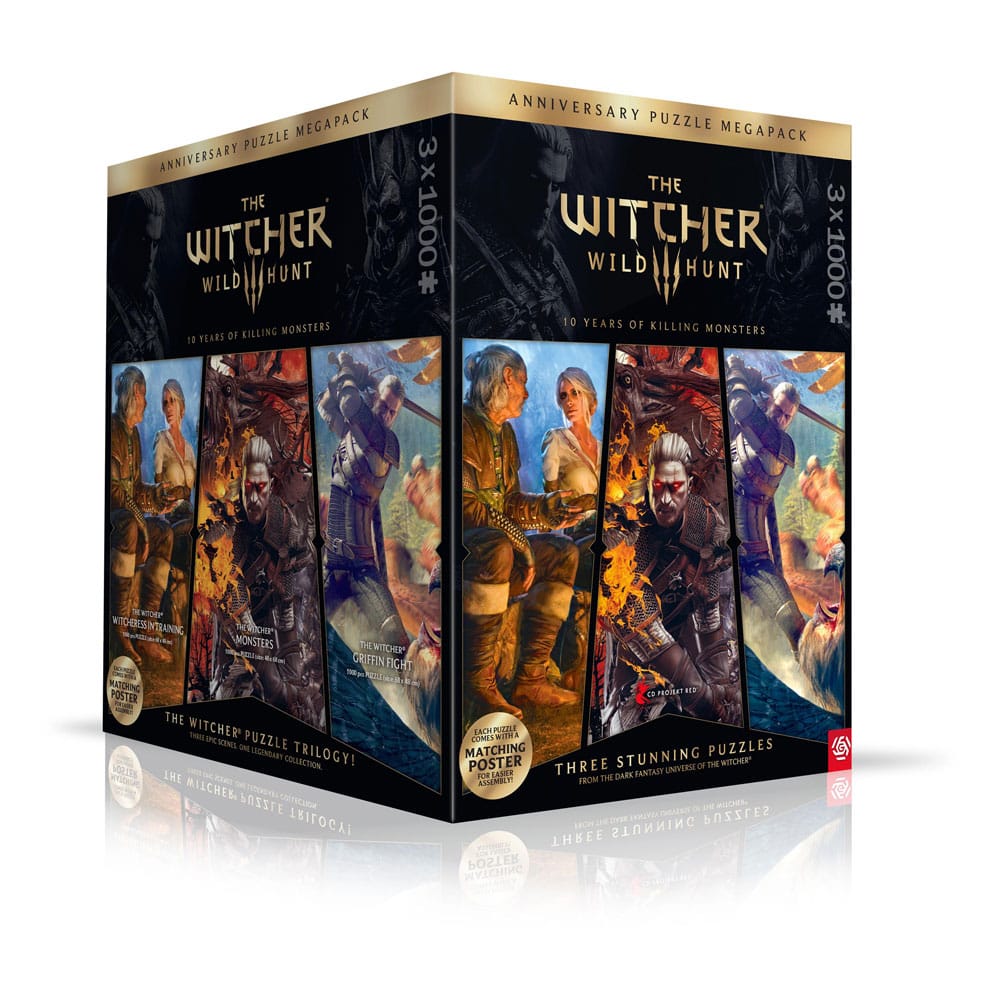 The Witcher 3 Puzzle Triology Wild Hunt 10 Years of Killing Monsters (1000 Teile) - Smalltinytoystore