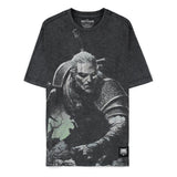 The Witcher Wild Hunt T-Shirt Geralt Washed - Smalltinytoystore