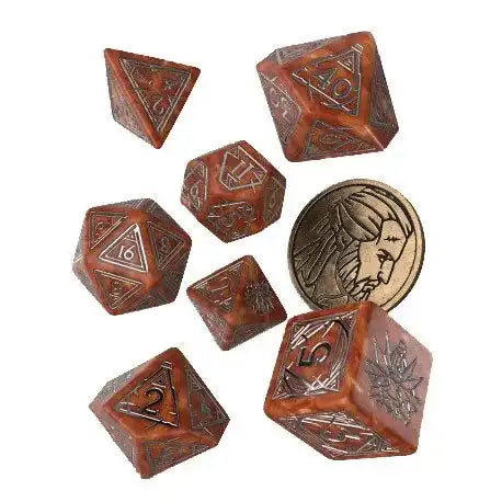 The Witcher Würfel Set Geralt The Monster Slayer (7) - Smalltinytoystore