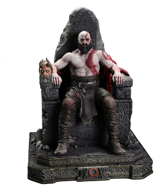 Throne Legacy God of War Series Statue 1/3 Ragnarok Master Thyself Kratos 67 cm