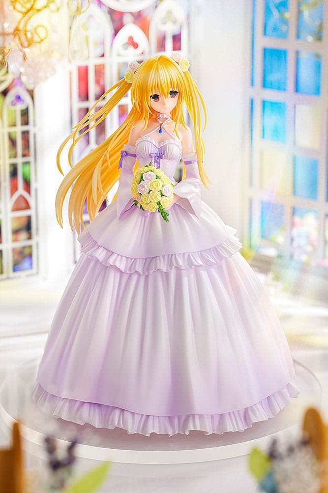 To Love-Ru Darkness PVC Statue 1/7 Golden Darkness Wedding Dress Ver. 23 cm - Smalltinytoystore