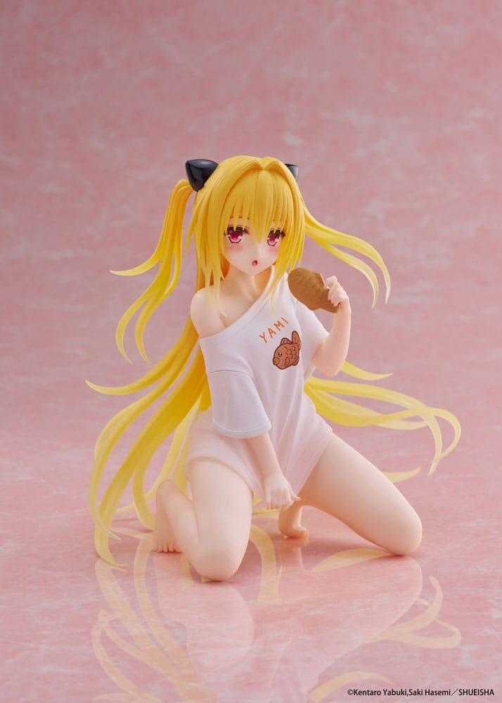 To Love-Ru Darkness PVC Statue Desktop Cute Figure Golden Darkness Roomwear Ver. 13 cm - Smalltinytoystore