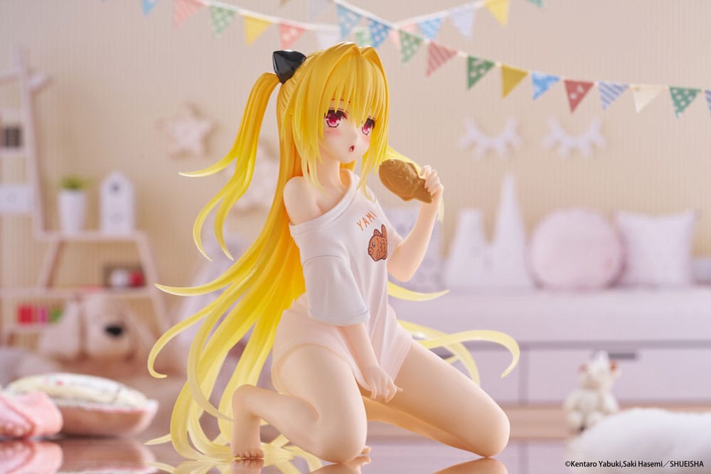 To Love-Ru Darkness PVC Statue Desktop Cute Figure Golden Darkness Roomwear Ver. 13 cm - Smalltinytoystore