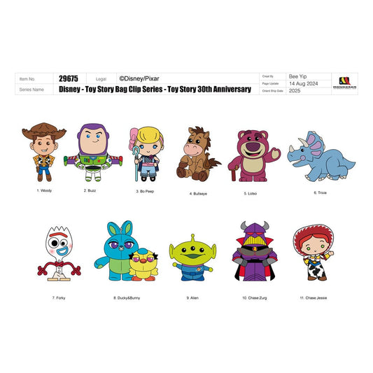 Toy Story 3D PVC-Taschenanhänger 30th Anniversary Series 67 Display (24) - Smalltinytoystore