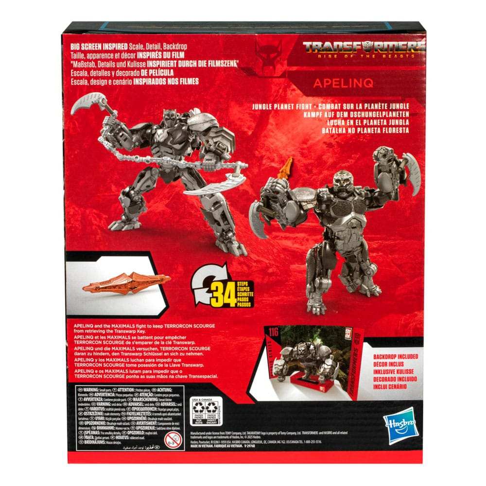 Transformers Aufstieg der Bestien Generations Studio Series Leader Class Actionfigur Apelinq 22 cm - Smalltinytoystore