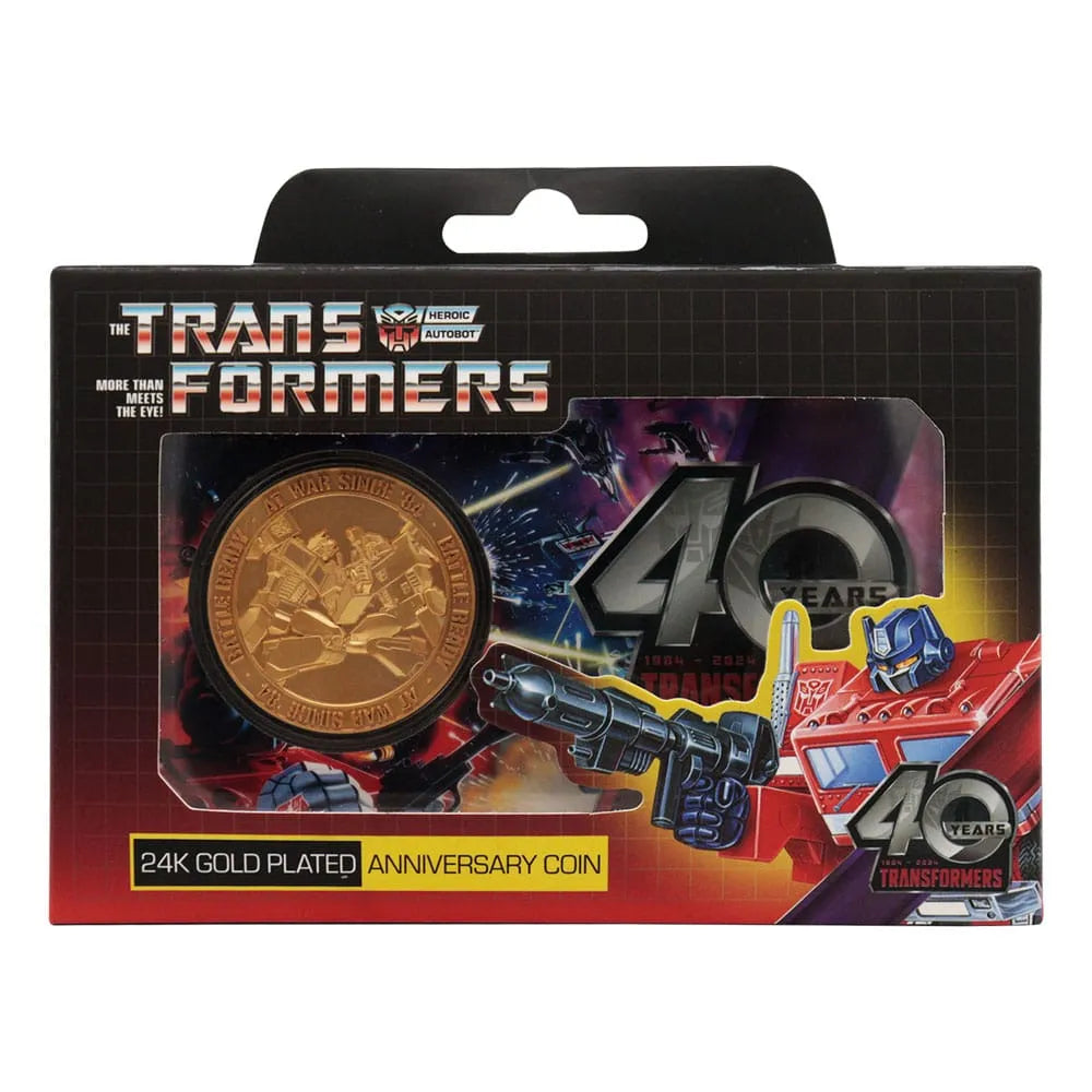 Transformers Sammelmünze 40th Anniversary 24k Gold Plated Edition 4 cm - Smalltinytoystore