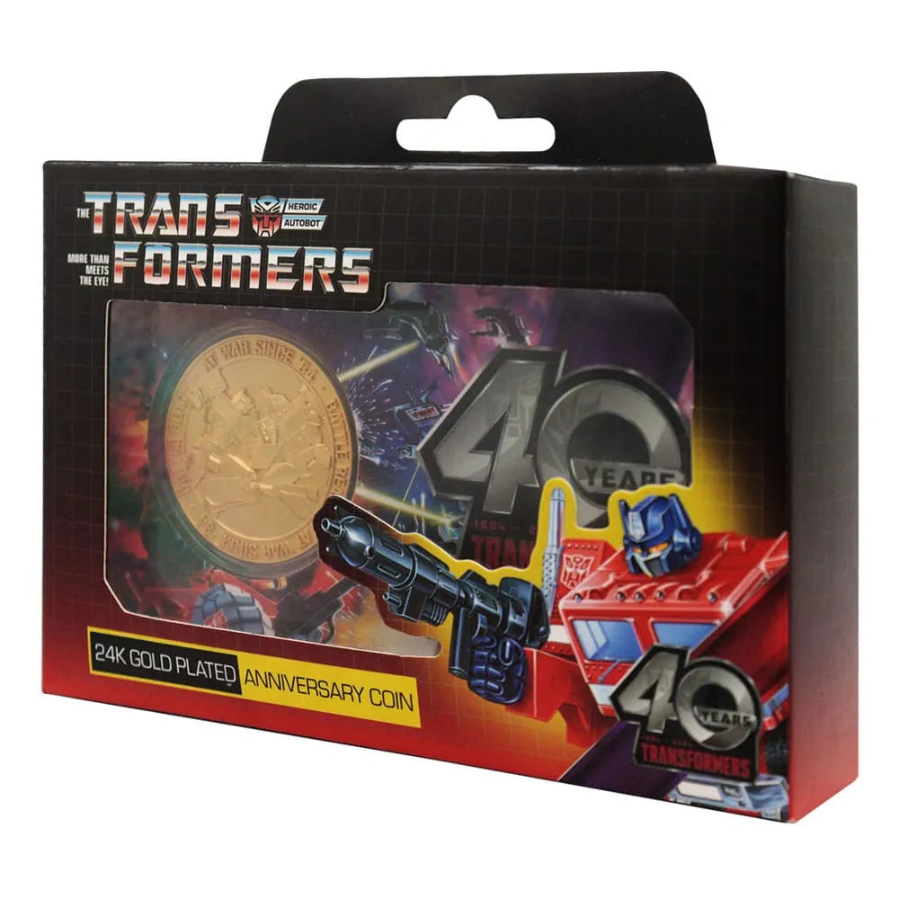 Transformers Sammelmünze 40th Anniversary 24k Gold Plated Edition 4 cm - Smalltinytoystore