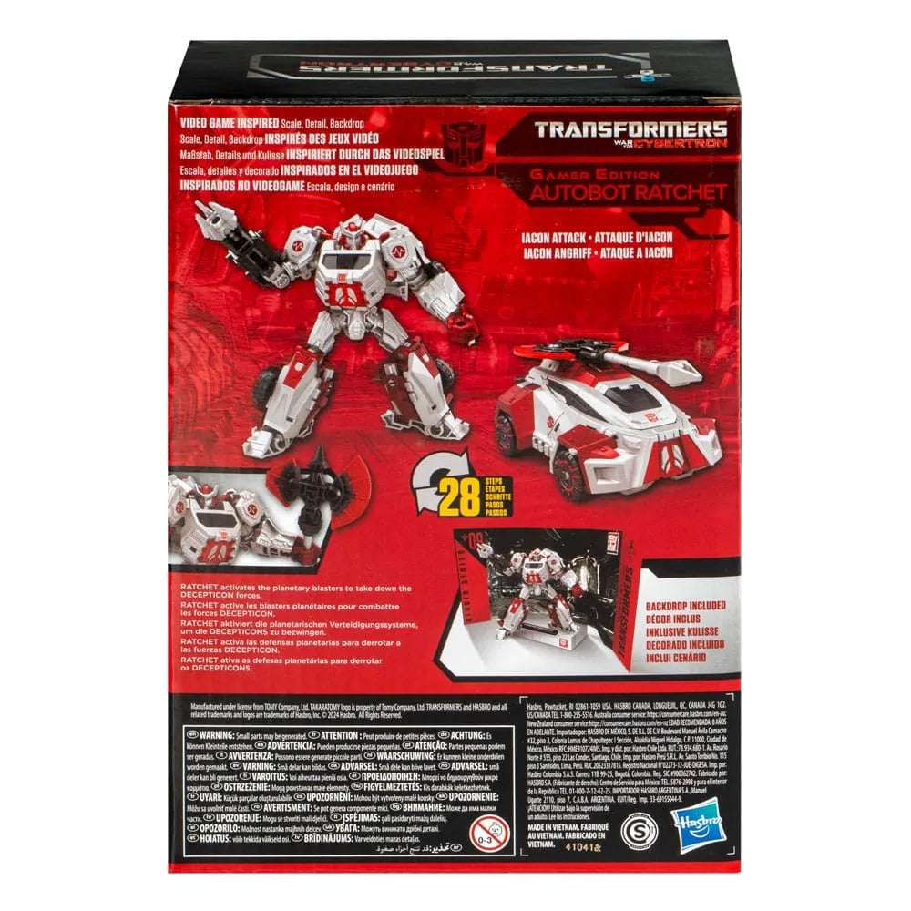 Transformers: War for Cybertron Studio Series Voyager Class Actionfigur Gamer Edition Autobot Ratchet 16 cm - Smalltinytoystore