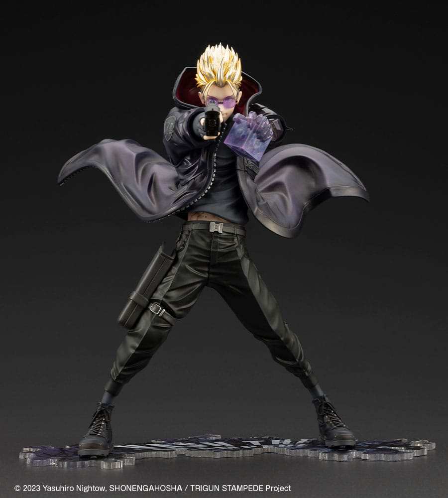 Trigun Stampede ARTFXJ Statue 1/8 Vash the Stampede The Gunman in Black Ver. 22 cm - Smalltinytoystore