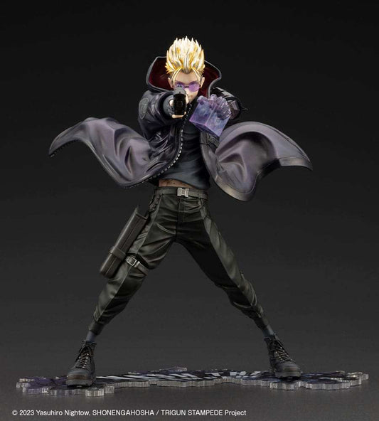 Trigun Stampede ARTFXJ Statue 1/8 Vash the Stampede The Gunman in Black Ver. 22 cm - Smalltinytoystore