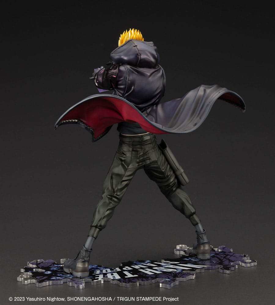 Trigun Stampede ARTFXJ Statue 1/8 Vash the Stampede The Gunman in Black Ver. 22 cm - Smalltinytoystore