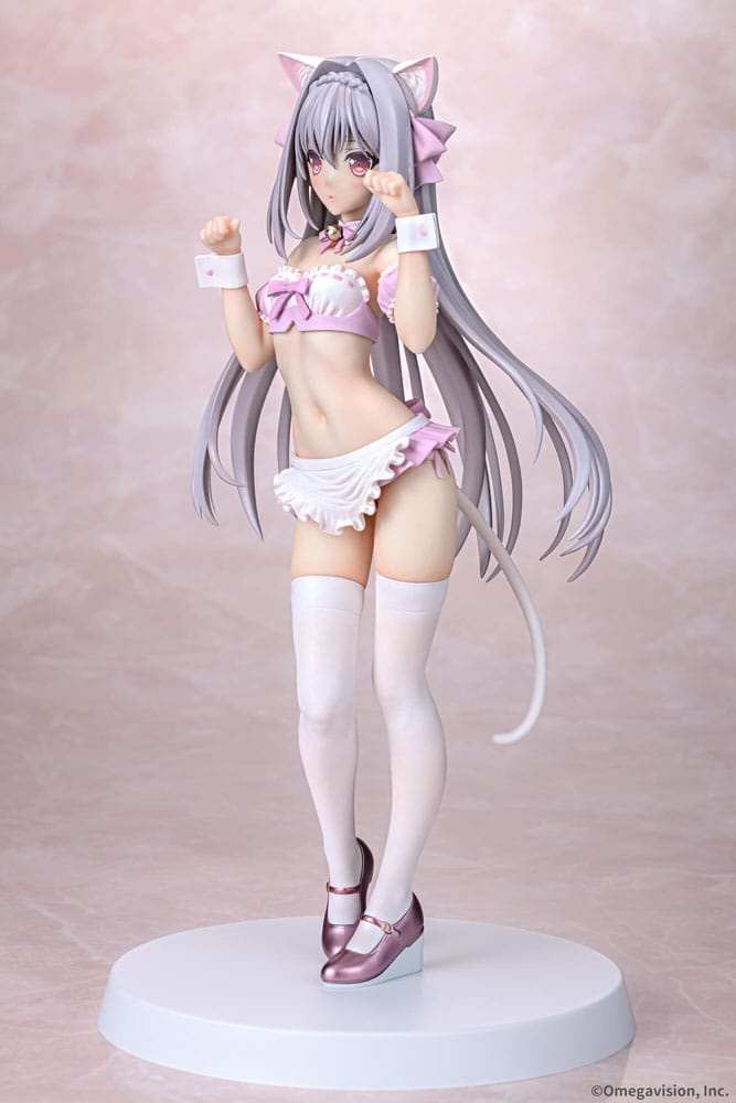 Tsuki ni Yorisou Otome no Sahou PVC Statue 1/6 Luna Sakurakouji Cat Maid Sakura Color Ver. 26 cm - Smalltinytoystore