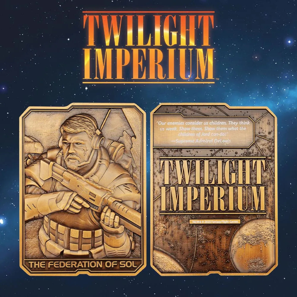 Twilight Imperium Metallbarren The Federation of Sol Limited Edition - Smalltinytoystore