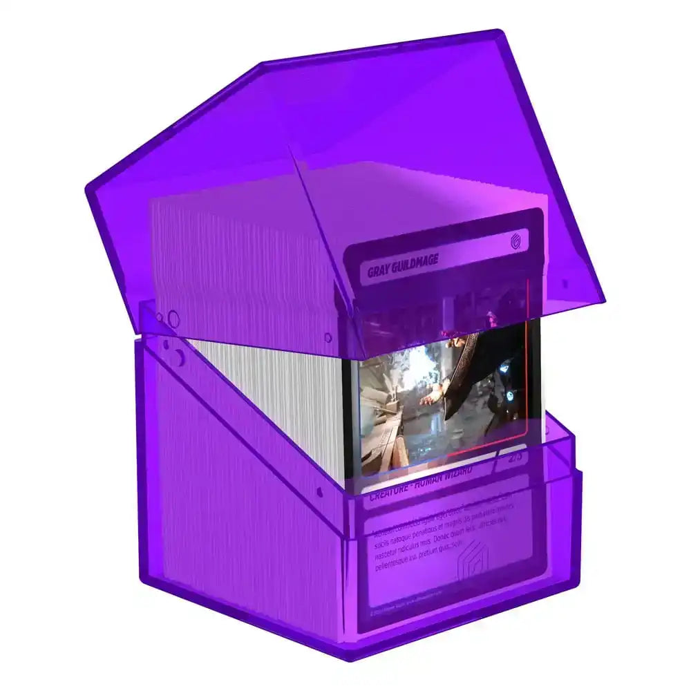 Ultimate Guard Boulder 100+ Clear - Amethyst - Smalltinytoystore