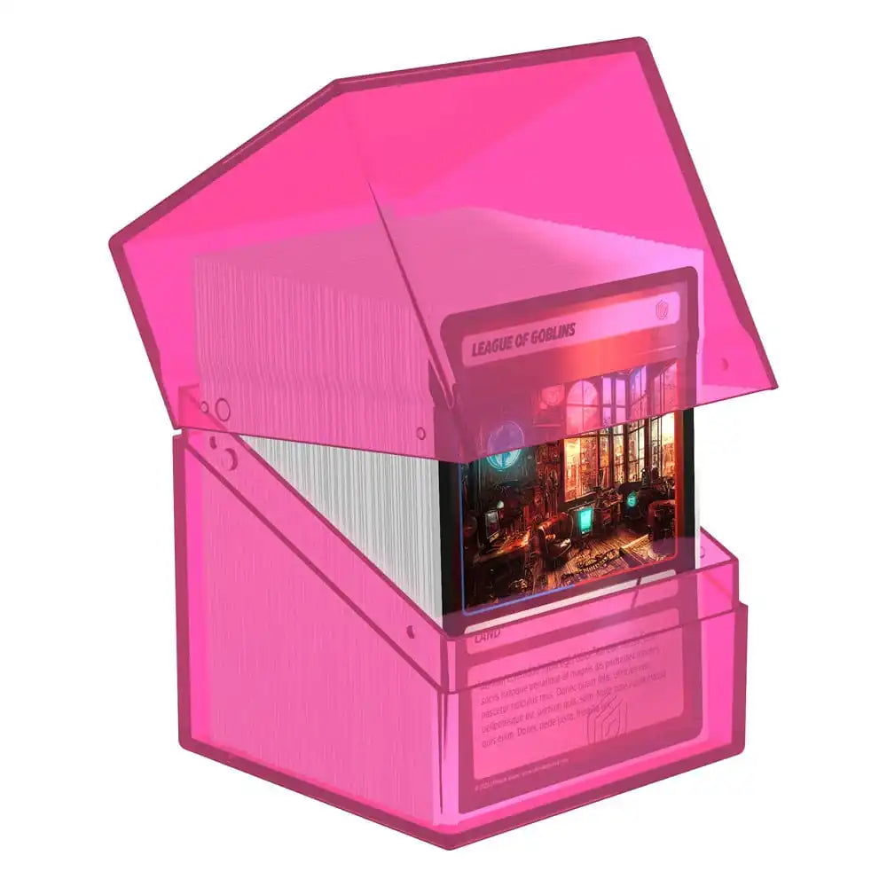 Ultimate Guard Boulder 100+ Clear - Rhodonite - Smalltinytoystore