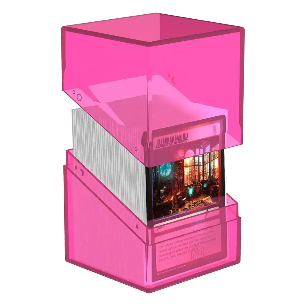 Ultimate Guard Boulder 100+ Clear - Rhodonite - Smalltinytoystore