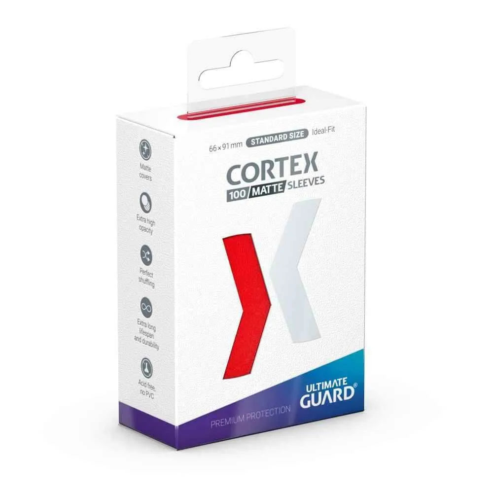 Ultimate Guard Cortex Sleeves Standardgröße Matt-Rot (100) - Smalltinytoystore