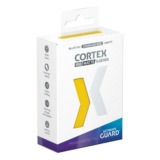 Ultimate Guard Cortex Sleeves Standardgröße Matte Yellow (100) - Smalltinytoystore