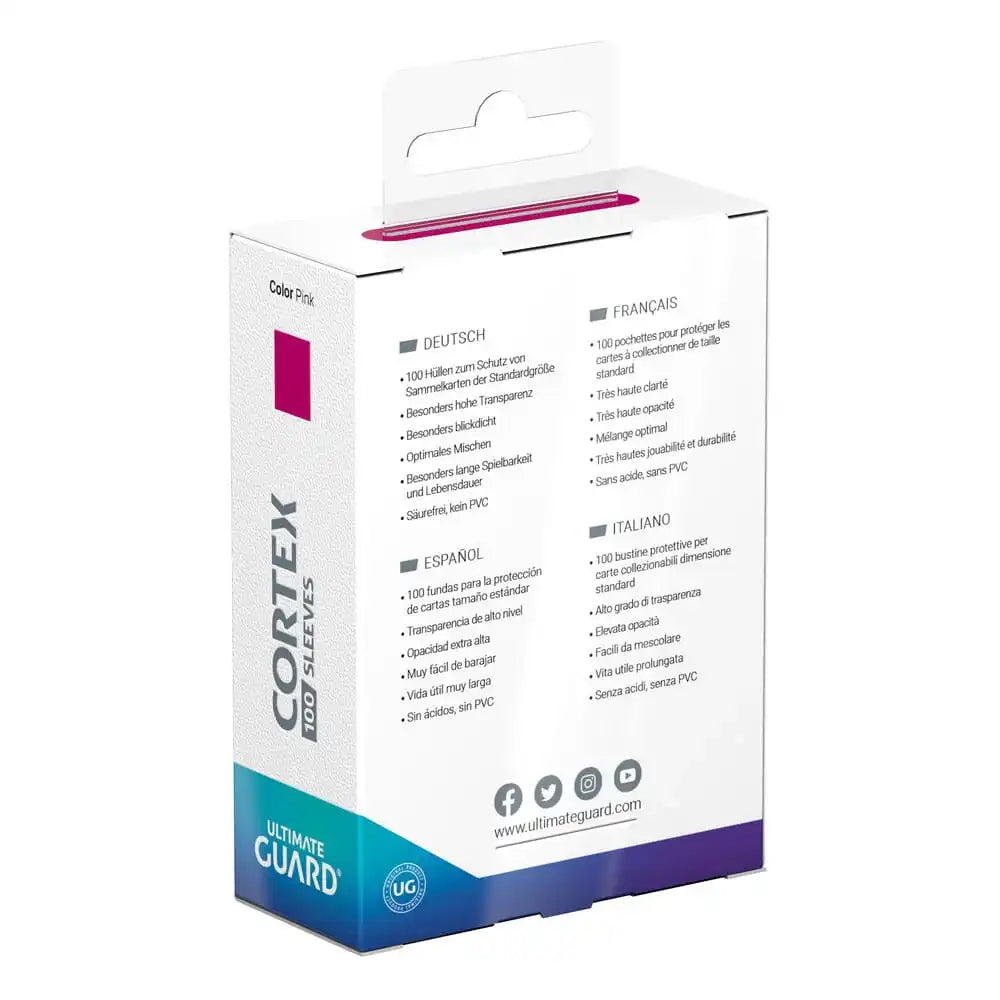 Ultimate Guard Cortex Sleeves Standardgröße Pink (100) - Smalltinytoystore
