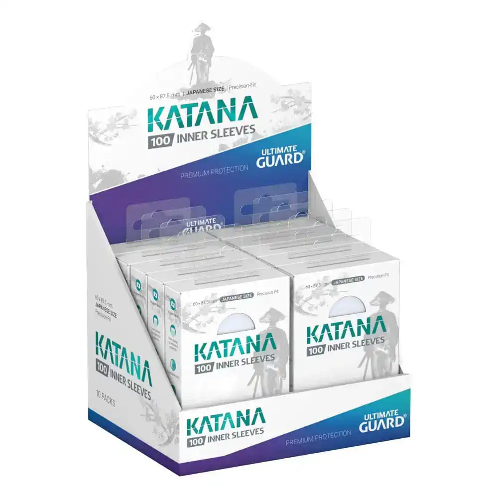Ultimate Guard Katana Inner Sleeves Japanese Size Transparent (100) - Smalltinytoystore