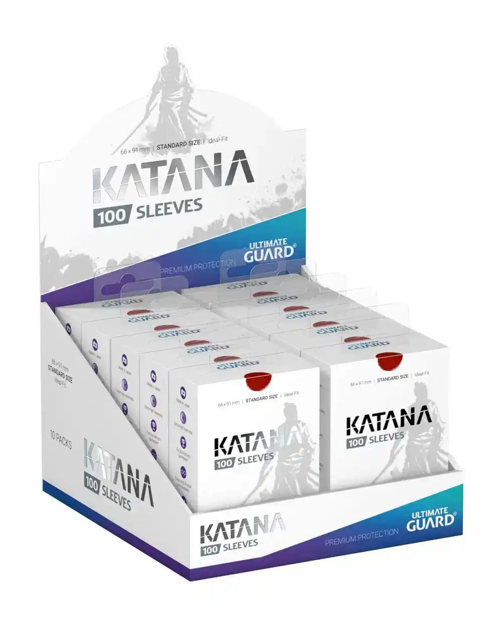 Ultimate Guard Katana Sleeves Standardgröße Rot (100) - Smalltinytoystore