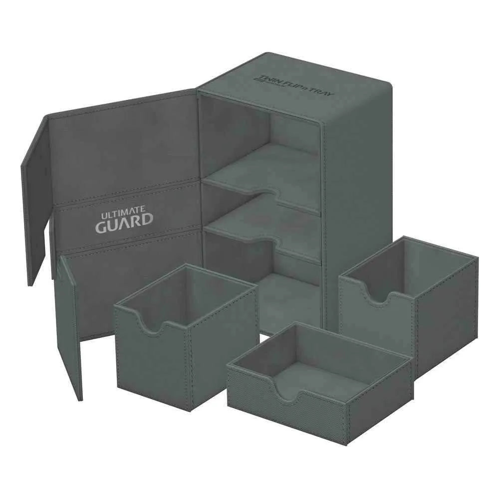 Ultimate Guard Twin Flip`n`Tray 160+ XenoSkin Monocolor Grau - Smalltinytoystore