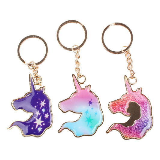 Unicorn Academy Metall Schlüsselanhänger Einhorn Sortiment (12) - Smalltinytoystore