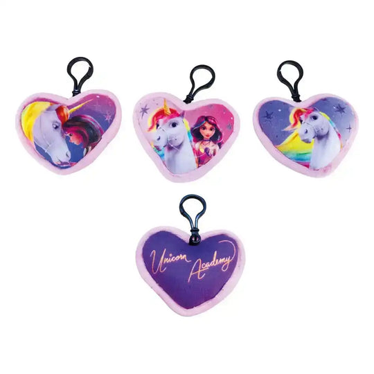 Unicorn Academy Plüsch-Schlüsselanhänger Mini Kissen Sortiment (12) - Smalltinytoystore