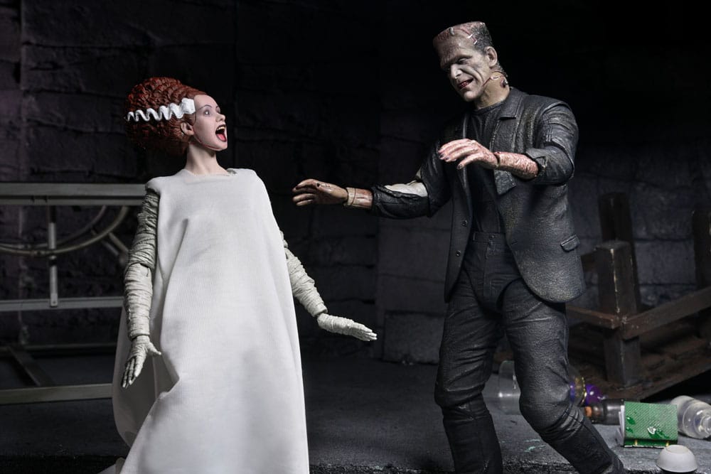 Universal Monsters Actionfiguren 2er-Pack Bride of Frankenstein 90th Anniversary The Monster & His Mate 18 cm - Smalltinytoystore
