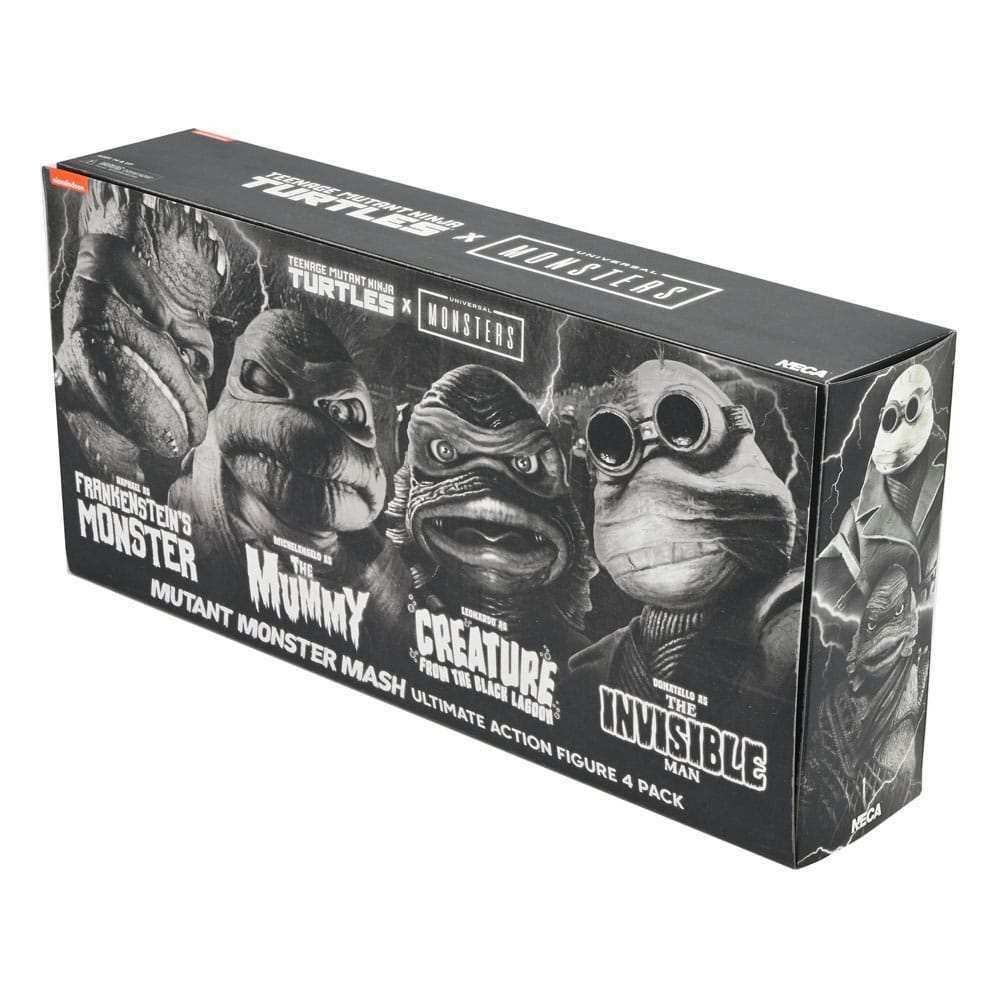 Universal Monsters x Teenage Mutant Ninja Turtles 4er-Pack Turtles Black & White - Smalltinytoystore