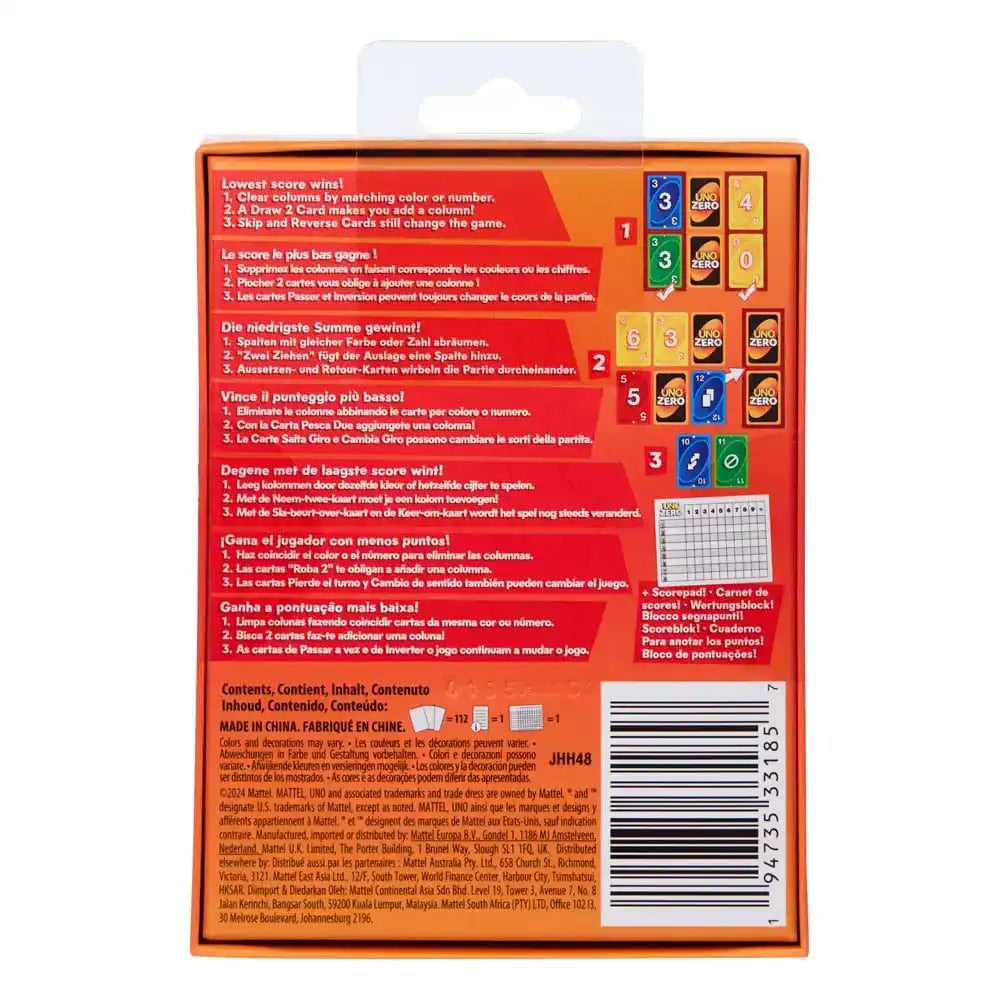 UNO Zero Kartenspiel - Smalltinytoystore
