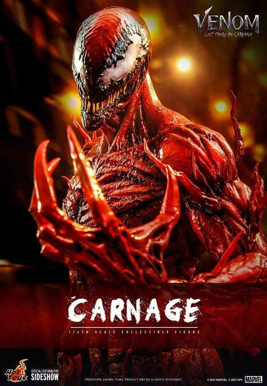 Venom Let There Be Carnage Movie Masterpiece Series PVC 1/6 Carnage Deluxe Ver. 43 cm HOT TOYS - Smalltinytoystore