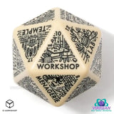 Viridian Würfel Jumbo Würfel Dungeon Room Generator D20 Beige