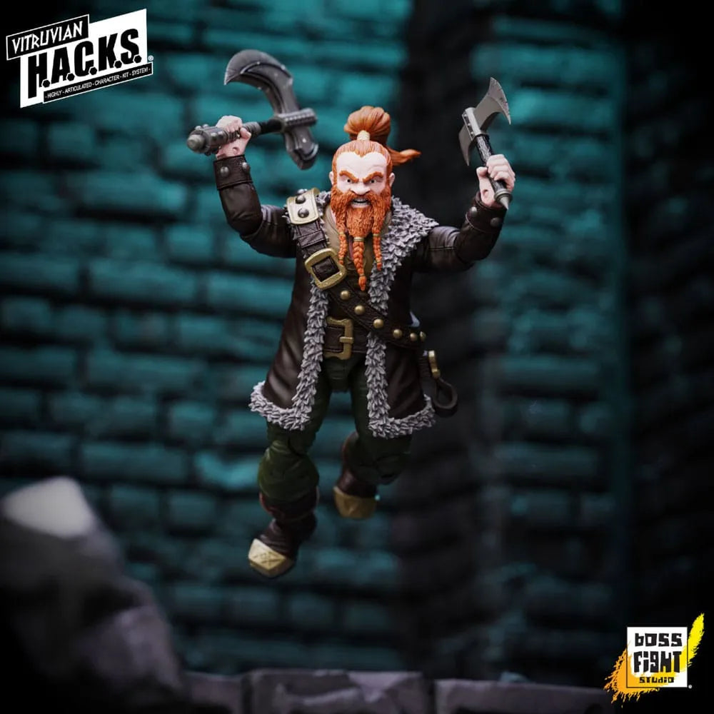 Vitruvian H.A.C.K.S. Actionfigur Dwarf Mercenary Grimgrom - Smalltinytoystore