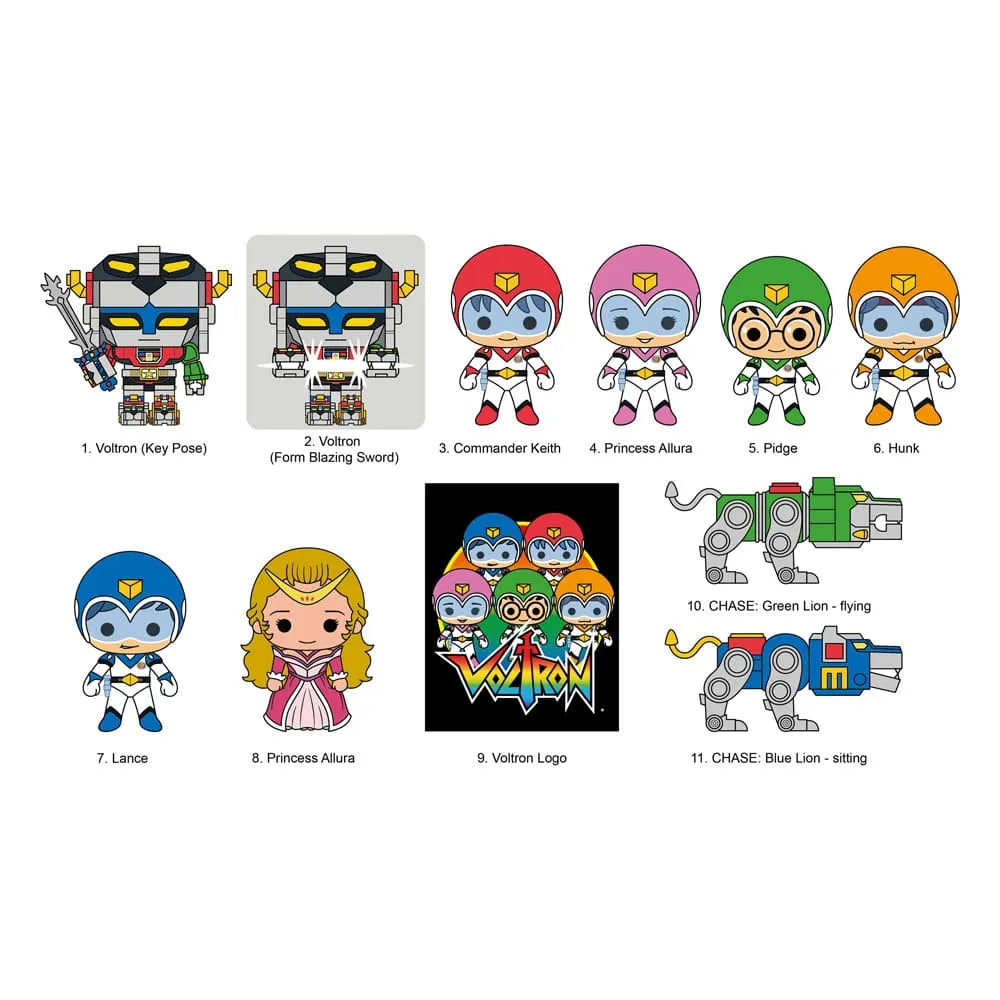 Voltron 3D PVC-Taschenanhänger 40th Anniversary Display (24) - Smalltinytoystore