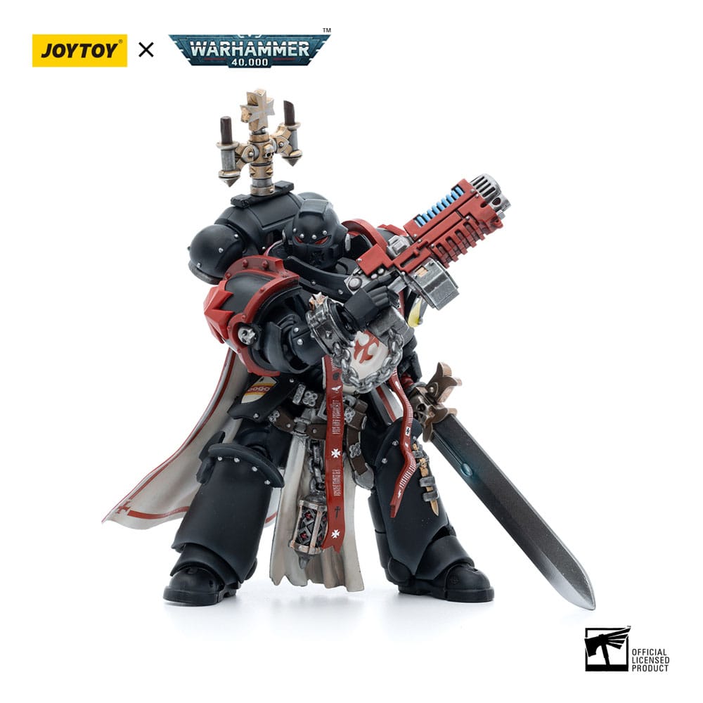 Warhammer 40k Actionfigur 1/18 Black Templars Sword Brethren Brother Lombast 12 cm - Smalltinytoystore