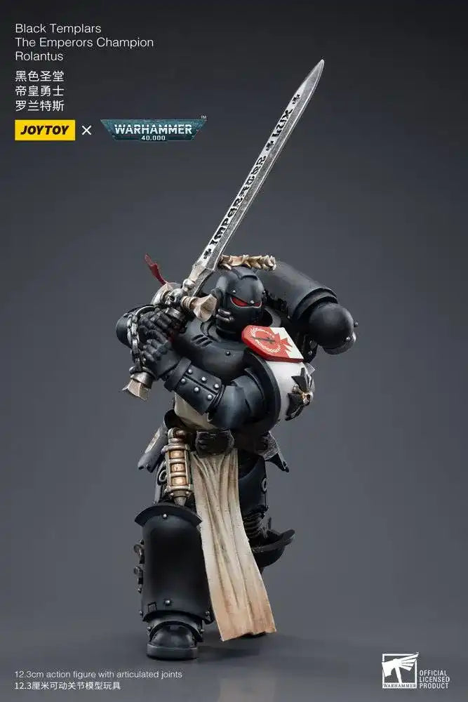 Warhammer 40k Actionfigur 1/18 Black Templars The Emperors Champion Rolantus 12 cm - Smalltinytoystore